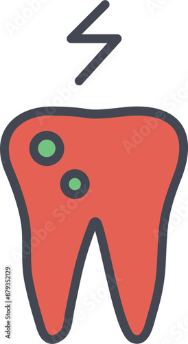 Toothache And Plaque Vector Icon