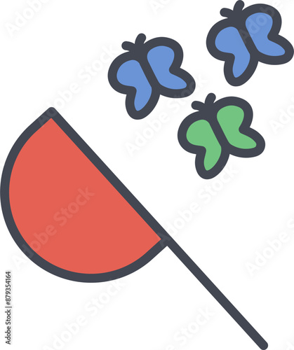 Butterfly Catcher Vector Icon