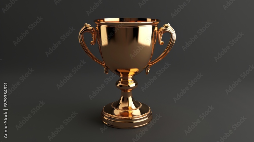 Champion golden trophy for winner background. Success and achievement concept. Sport and cup award