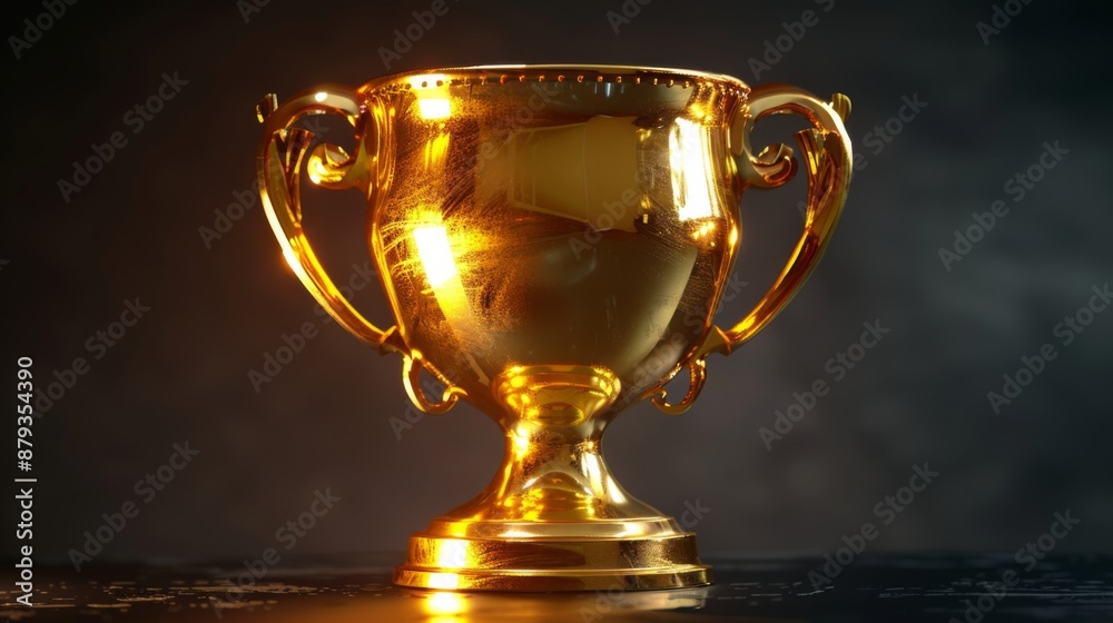 Champion golden trophy for winner background. Success and achievement concept. Sport and cup award Champion golden trophy for winner background. Success and achievement concept. Sport and cup award