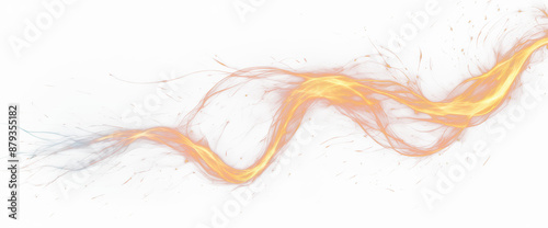 Light streaks with dynamic motion isolate on transparent background, cutout, png