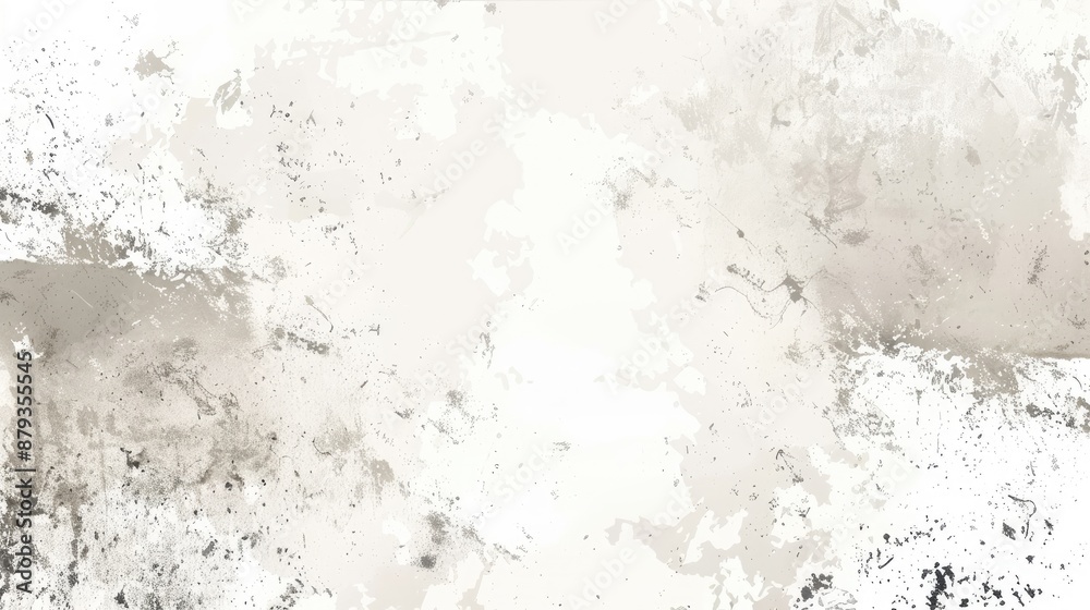 Obraz premium Various black dots are scattered randomly on a white background, with some appearing more prominent and clustered. This high-resolution digital illustration symbolizes randomness and distribution
