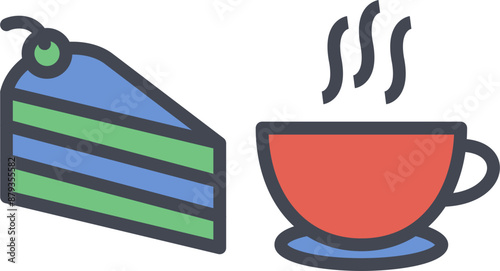 Coffee Served Vector Icon