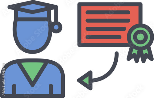 Receiving Degree Vector Icon