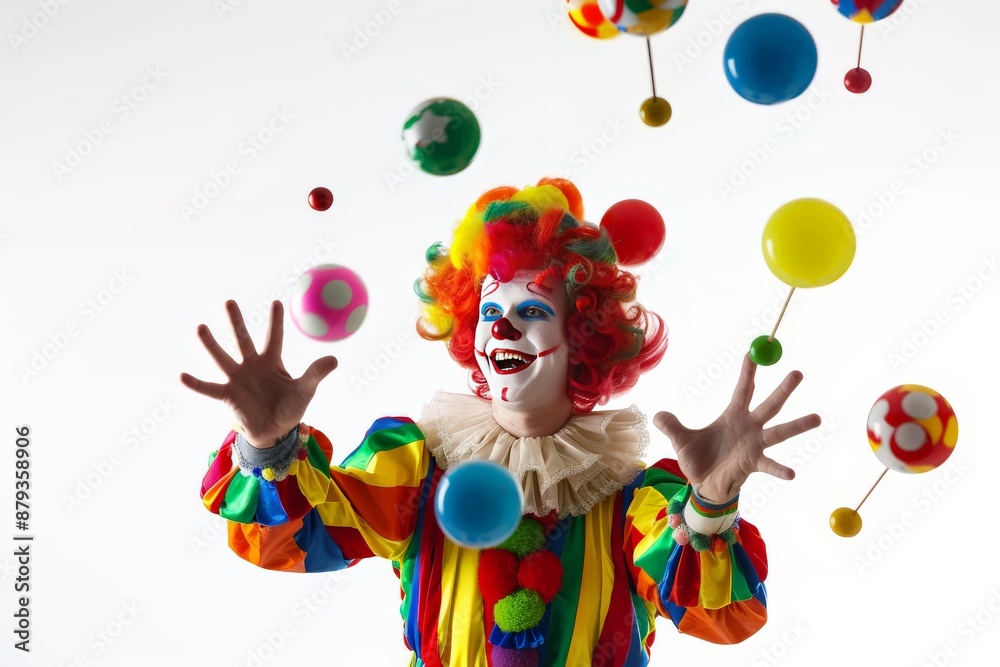 juggling clown an energetic juggling clown an energetic