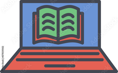 Online Books Vector Icon