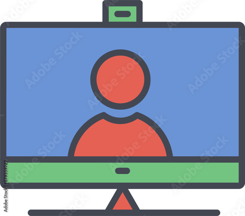 Video Communication Vector Icon