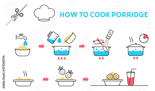 How to cook oatmeal icon