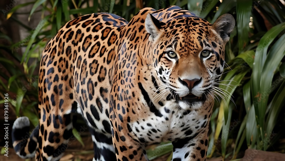 Attractive image of a powerful hunter jaguar wallpaper Attractive image of a powerful hunter jaguar wallpaper
