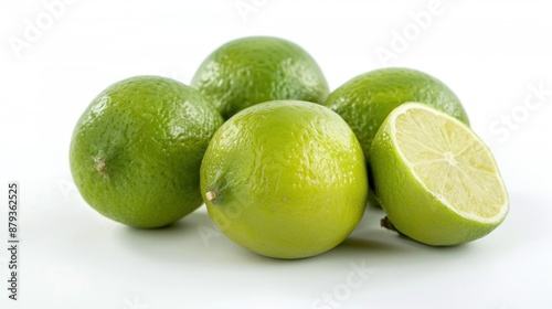 Sweet Lime fruit on white background, 