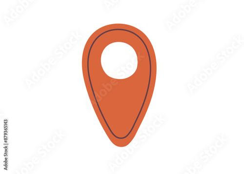 GPS, Map pointer, location mark, pin point of place, location pin or navigation mark, pin point, location marker, landmark for map sticker, place mark, indicator, navigation flat vector illustration.