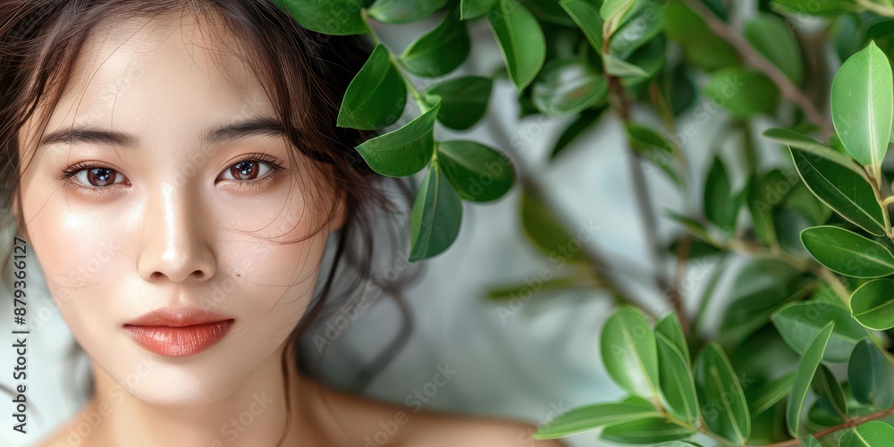Beauty Asian teacher spa healthy skin, isolated on white background. Beauty Asian teacher spa healthy skin, isolated on white background.