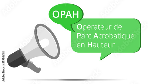 Mégaphone OPAH - Opérateur de Parc Acrobatique en Hauteur