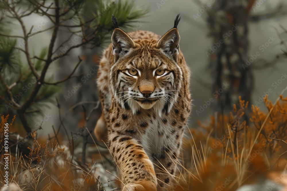 Fototapeta premium Iberian Lynx in the Forest