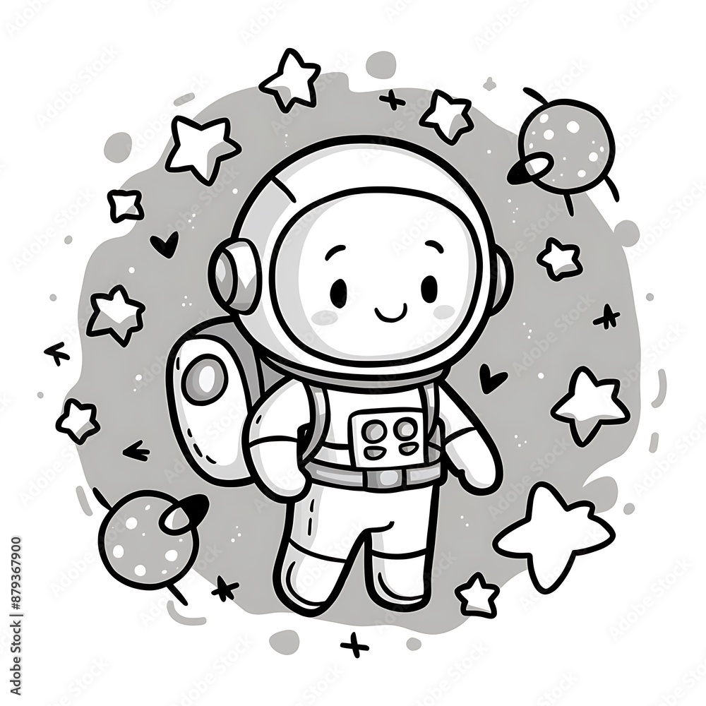 Cute Astronaut Cartoon Vector Icon Illustration Cute Astronaut Cartoon Vector Icon Illustration