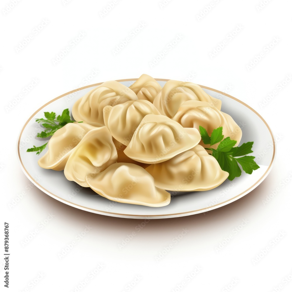 dumplings on a white background dumplings on a white background