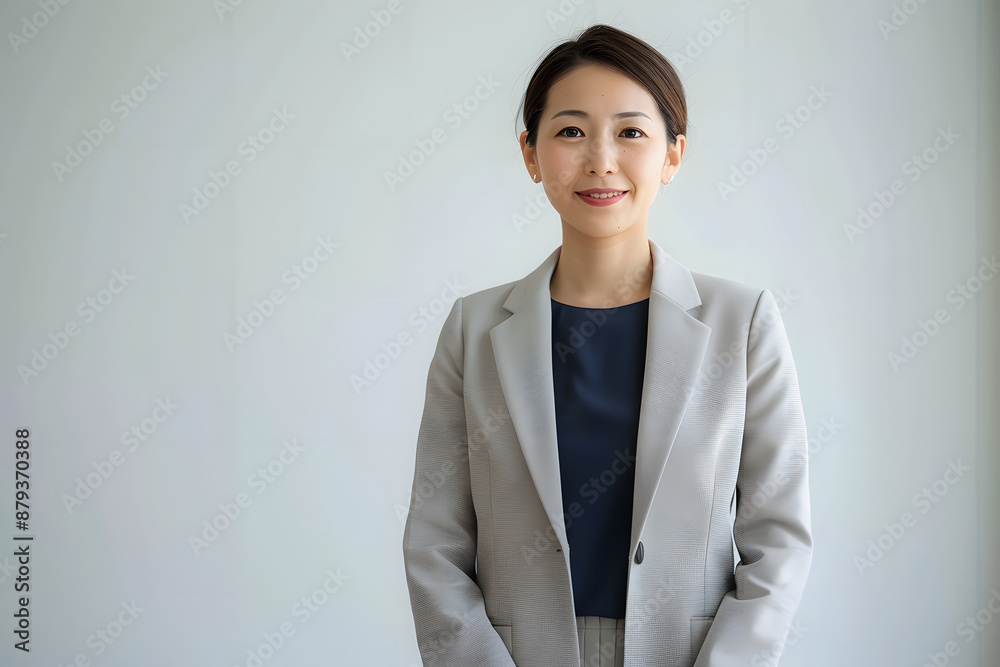 30代から40代の日本人女性がスーツを着ているポートレート