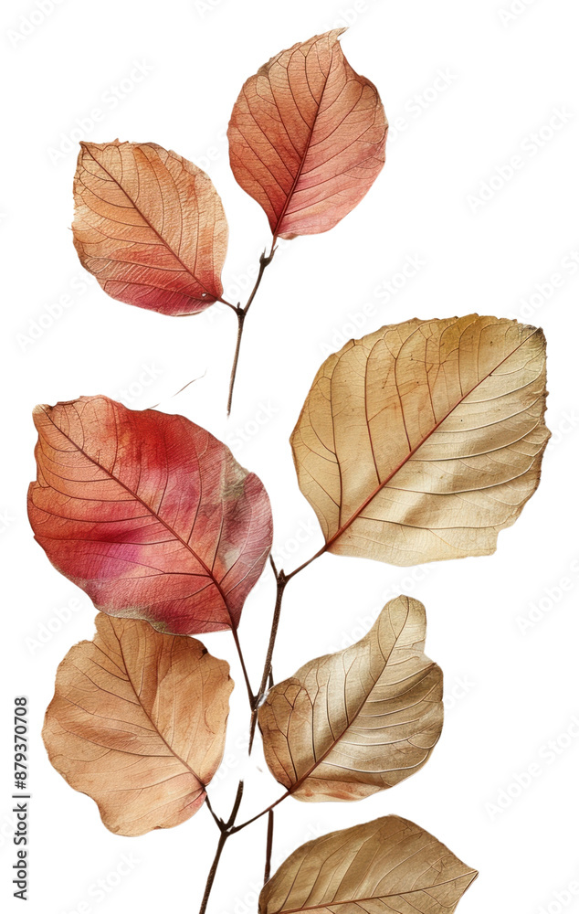 Obraz premium PNG Real Pressed a Autumn leaves backgrounds textured autumn.
