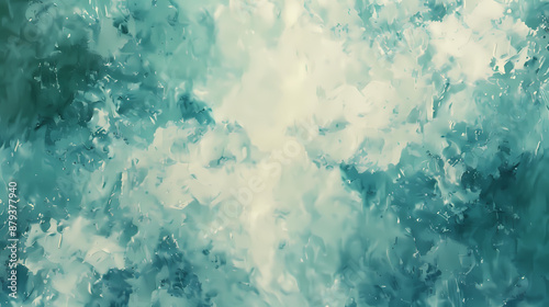 Abstract watercolor background with vibrant shades of blue and white blending fluidly