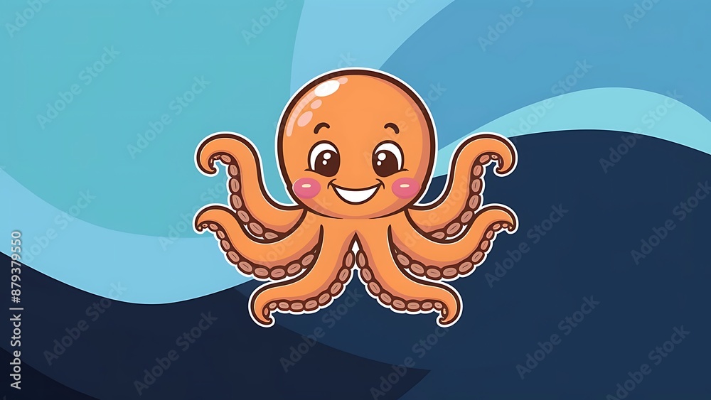 Cute Octopus Cartoon Vector Icon Illustration Cute Octopus Cartoon Vector Icon Illustration