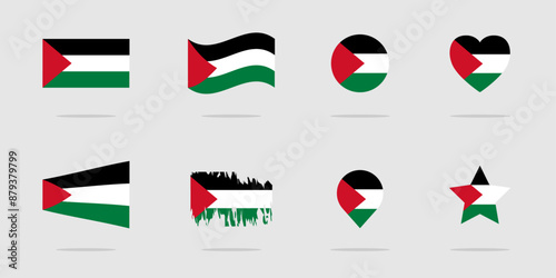 Free Download Palestine flag. National Flag of Palestine vector icon set. - GFXLoad