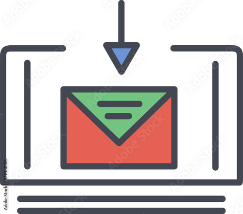 Mail Download Vector Icon