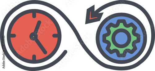 Wallpaper Mural Time Optimization Vector Icon Torontodigital.ca