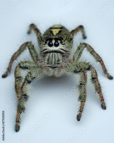 Hylus diardi spider on a wooden background photo