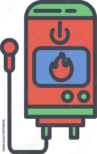 Tankless Water Heater Vector Icon