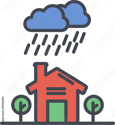 Rain Vector Icon