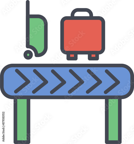 Luggage Carousel Vector Icon