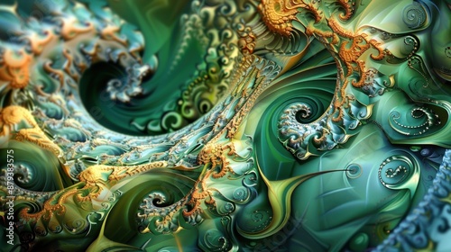 Wallpaper Mural This abstract fractal design blends fantasy and art mesmerizingly, captivating with its dynamic appeal. Torontodigital.ca