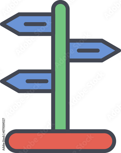 Signpost Vector Icon