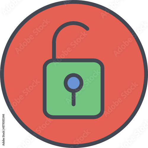 Open Lock II Vector Icon