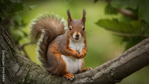 Cute red squirrel wallpaper