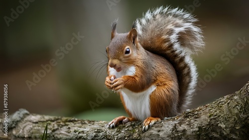 Tapety artystyczne Cute red squirrel wallpaper
