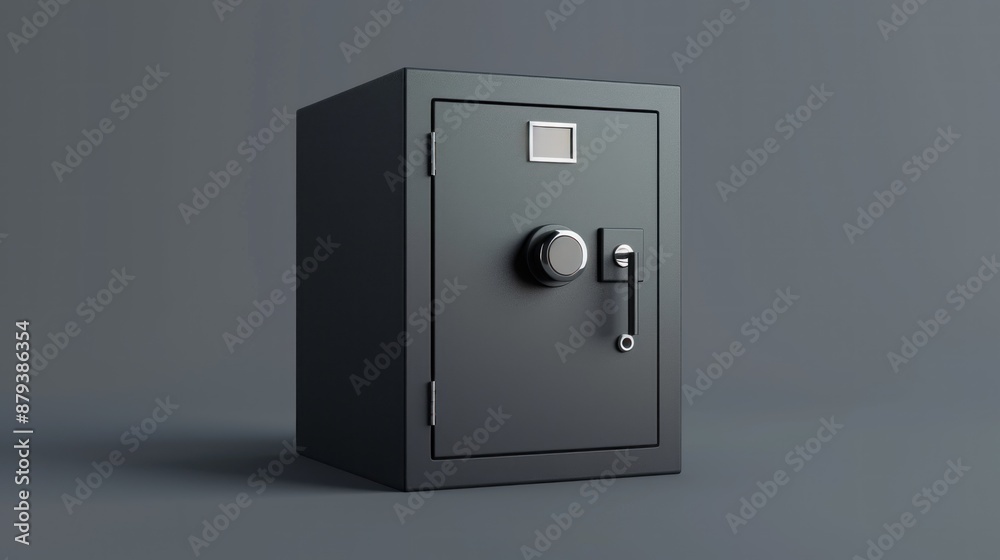 Modern safe box isolated on plain background Modern safe box isolated on plain background