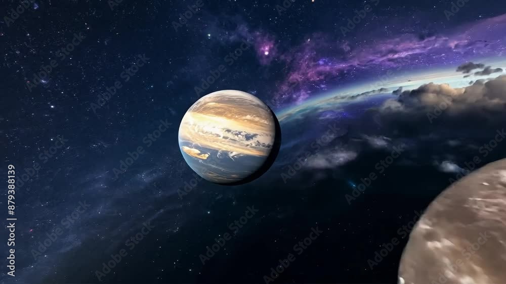 3D Animation Realistic Space Scene - Planets and Nebula
3D Animation Realistic Space Scene - Planets and Nebula