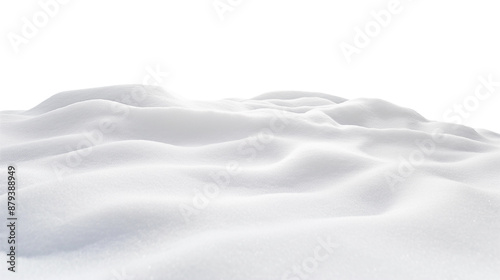 Fototapeta Naklejka Na Ścianę i Meble -  A white snow covered hill with no trees or other objects