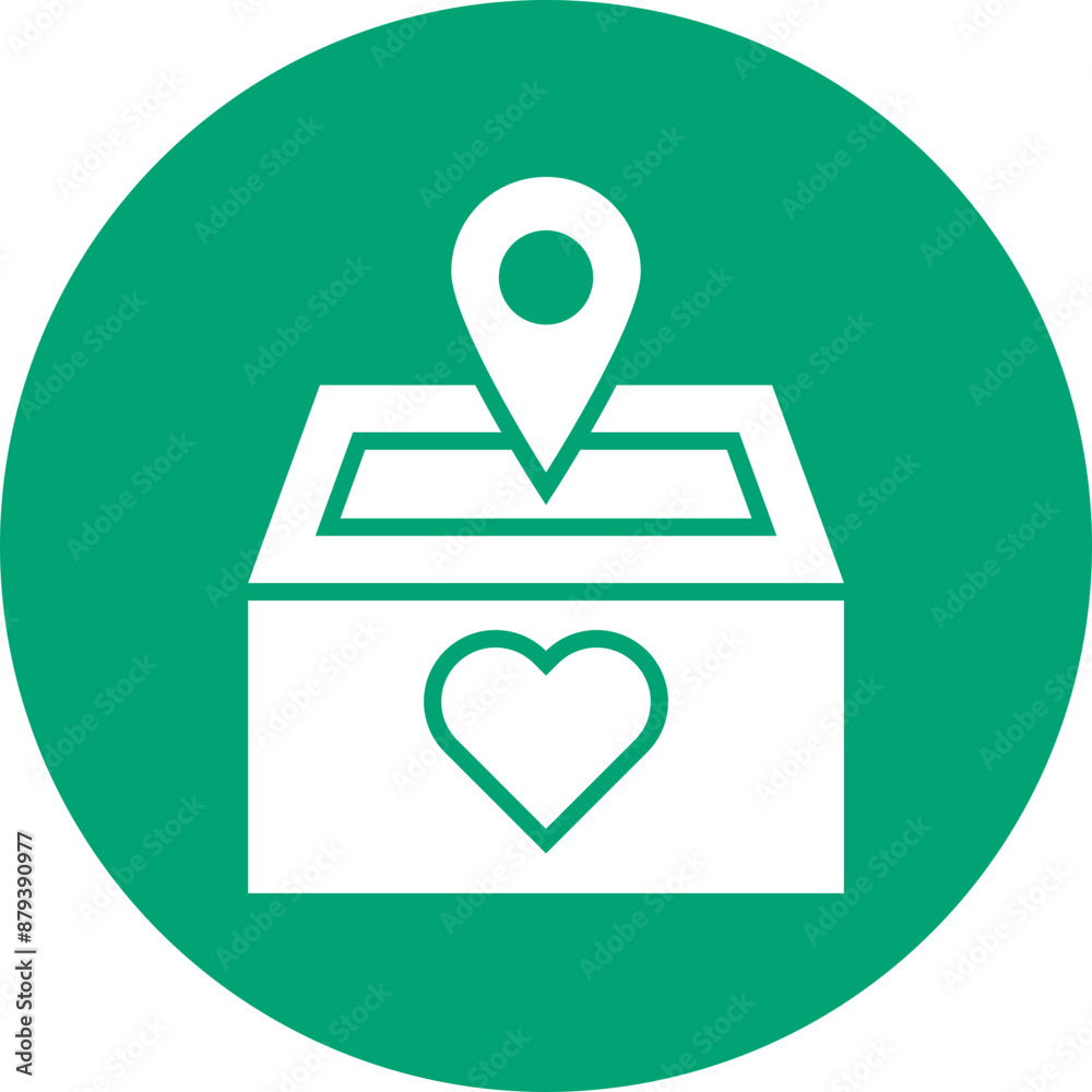 Donation Tracker glyph circle icon Donation Tracker glyph circle icon