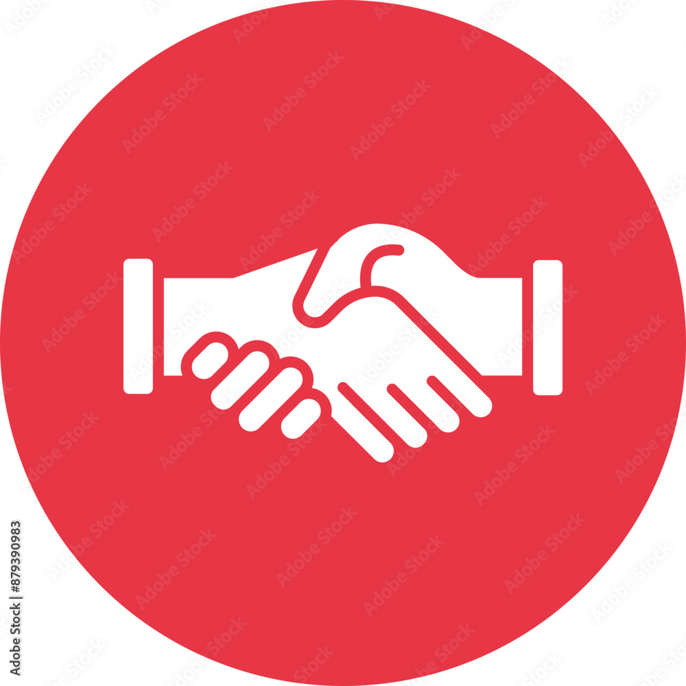 Giving Handshake glyph circle icon Giving Handshake glyph circle icon