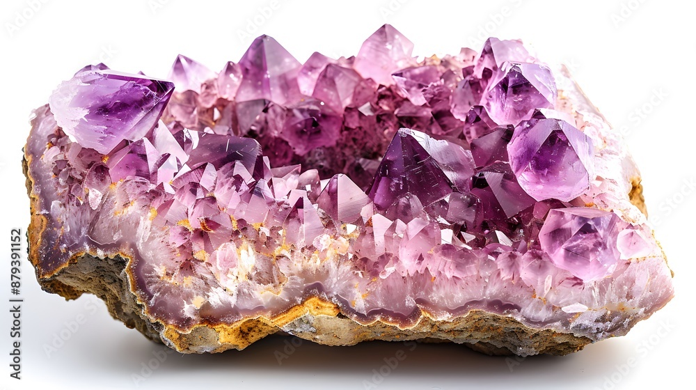 Fototapeta premium Stunning Amethyst Geode with Vibrant Purple Crystals