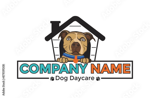 Dog Daycare Logo Design on white background