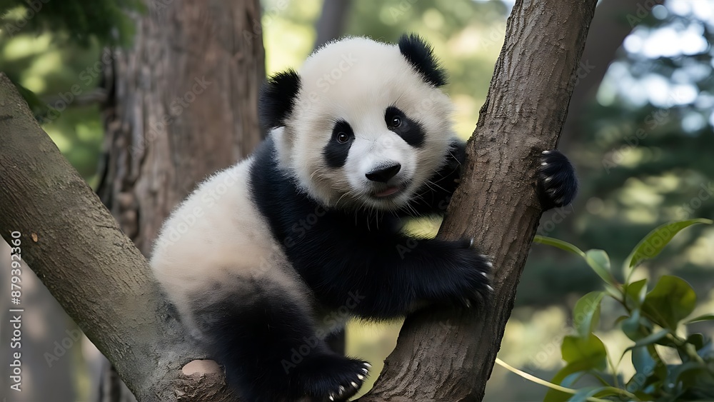 Obraz premium Giant panda cub wallpaper