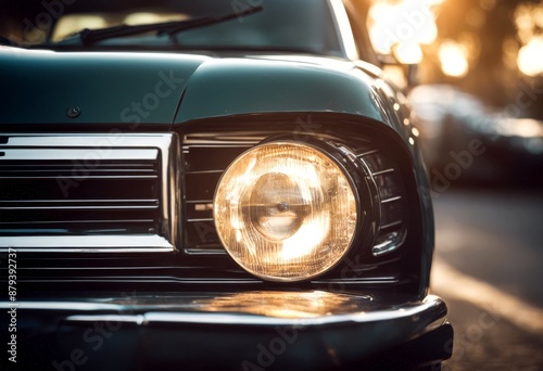 headlight vehicle auto car front modern head grill headlamp drive driving