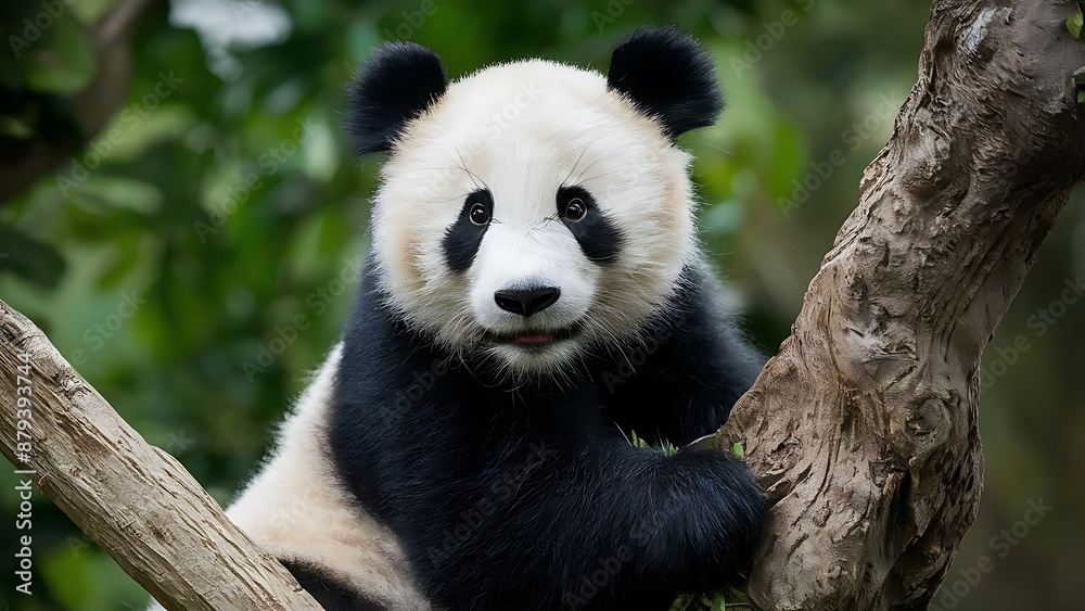 Obraz premium Giant panda cub wallpaper