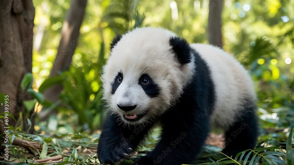 Giant panda cub wallpaper Giant panda cub wallpaper