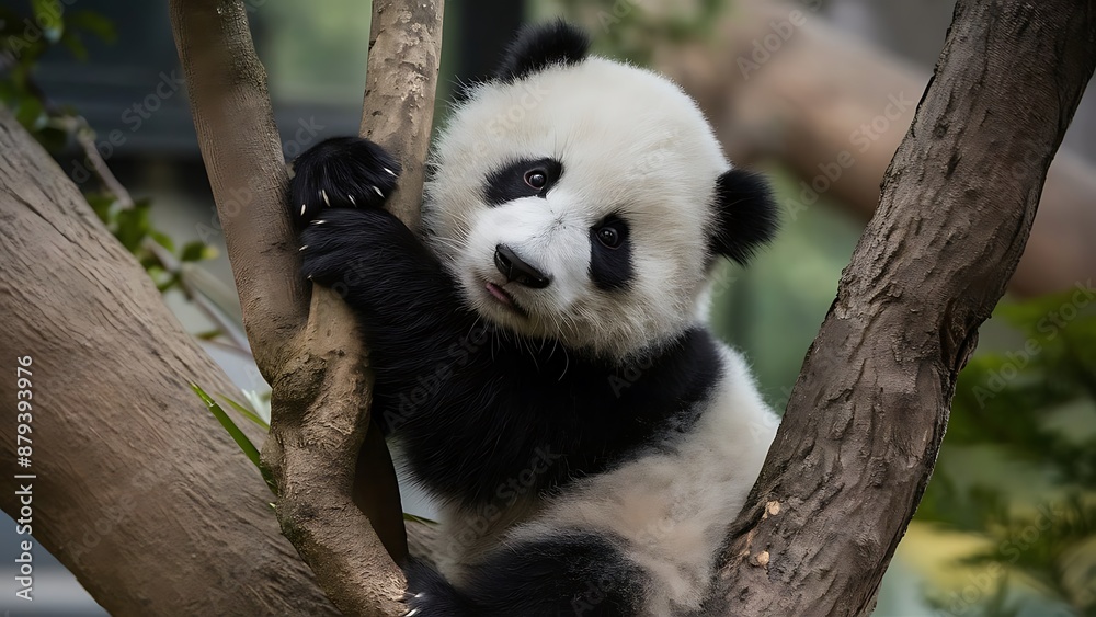 Obraz premium Giant panda cub wallpaper