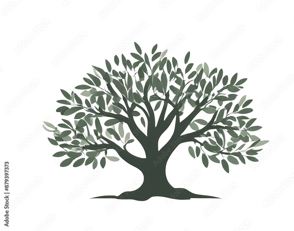 Obraz premium Olive tree green. clipart icon logo Vector Isolated transparent background