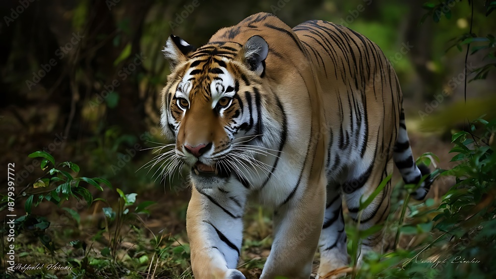 Great tiger male in the nature habitat wallpaper Great tiger male in the nature habitat wallpaper